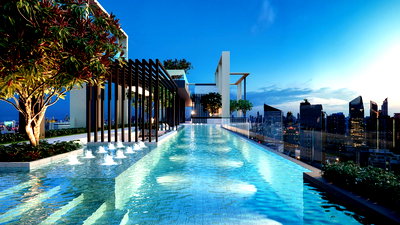 Condos for sale MRT Phra Ram 9 : Down payment New Room 1 Bed Large Room High Fl. 35+ City View New Condo Good Location Close To MRT Phra Ram 9  @ NUE District R9