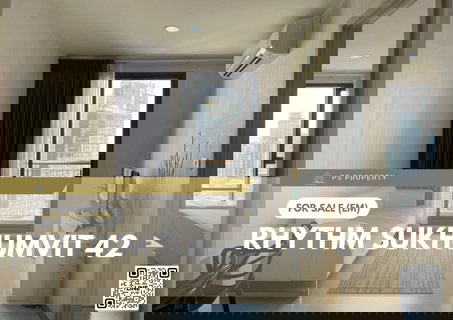 ขายด่วน 📍 Rhythm Sukhumvit 42 📍 วิวสวยไม่โดนบล็อก เย็นสบาย ตกแต่งเรียบร้อยพร้อมเข้าอยู่ ติดBTS สถานีเอกมัย