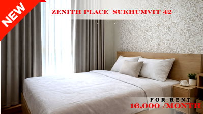 Condos for rent : 🍀🍀🍀 Great Value🔥 For Rent📍Zenith Place Sukhumvit 42 🌹 (Line: @rent2022) Ready to move in ✨ A10814
