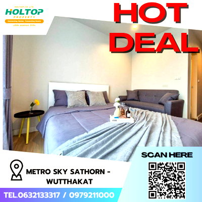 คอนโดให้เช่า : #L012🎉 060369 ให้เช่าคอนโด Metro Sky Sathorn - Wutthakat