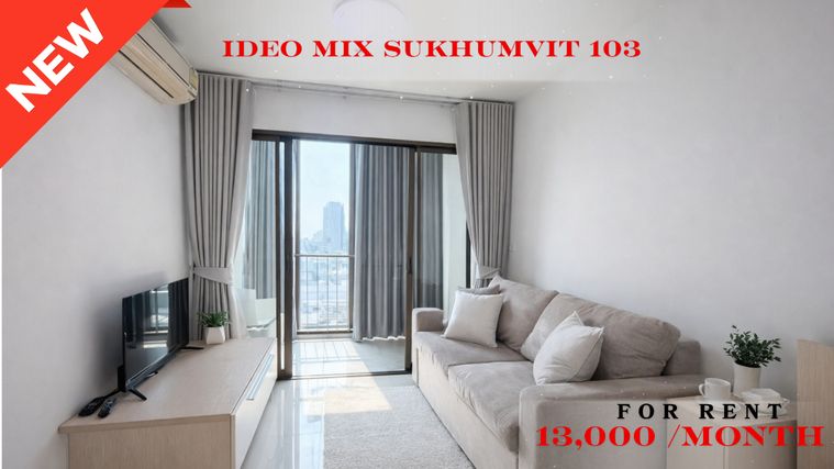 🍀🍀🍀Prime condo Location 🚆ให้เช่า📍 ไอดีโอ มิกซ์ สุขุมวิท 103 🌹 (Line:@rent2022) พร้อมเข้าอยู่ ✨ A10817