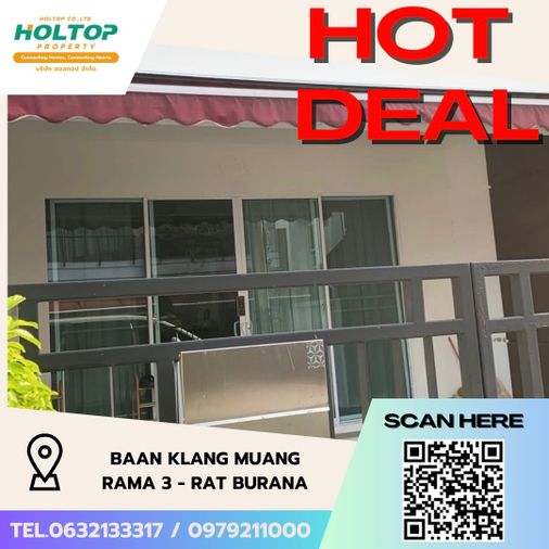#S5862  For Rent Baan Klang Mueng Rama 3-Rat Burana