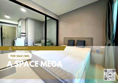 ขายคอนโด : ขายด่วน 📍 A space mega 📍 เฟอร์นิเจอร์ และ เครื่องใช้ไฟฟ้าครบ ใกล้ MRT ศรีเอี่ยม