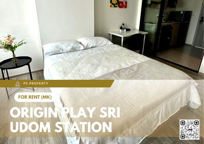 Condos for rent : For Rent ✨ Origin Play Sri Udom Station ✨ Fully furnished with appliances, near the BTS Skytrain.