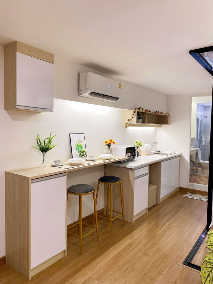 รูป คอนโดให้เช่า เลเวล คอนโด ม.หัวเฉียว (ตกแต่งสวย!!!) ใกล้มหาวิทยาลัย - รูปที่ 9/12