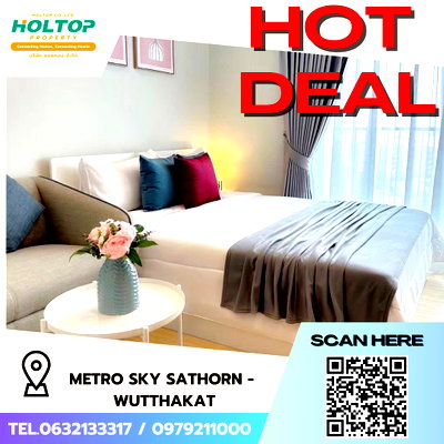 คอนโดให้เช่า : #L010🎉 060369 ให้เช่าคอนโด Metro Sky Sathorn - Wutthakat