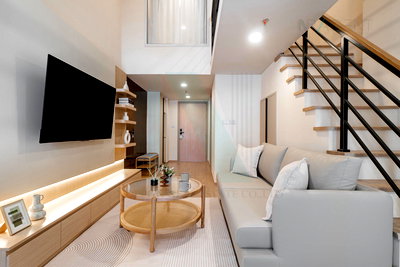 คอนโดให้เช่า : 🚩 ให้เช่าคอนโด คัลเจอร์ จุฬา อาคาร 1 ชั้น 12 Duplex 2 ห้องนอน ขนาด 56 ตรม ใกล้ สามย่าน มิตรทาวน์