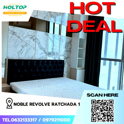 Condos for rent : #L005 🎉060369 Condo for rent Noble Revolve Ratchada 1