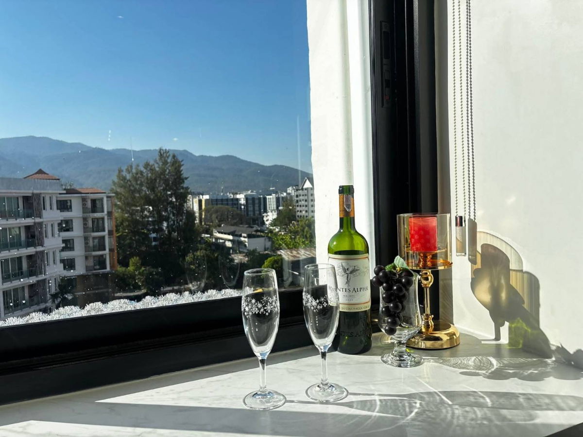 รูป ขายรีธนาคอนโด 2 วิวดอยสุเทพ รีโนเวทใหม่ทั้งห้อง สไตล์ Modern Luxury พร้อมอยู่ทันที (C449) T.0946511456 - รูปที่ 2/11