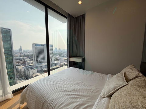 🚩 For Rent Condo ANIL SATHORN 12 Building 1, Floor 24,2 bed room, Room size 64 sqm