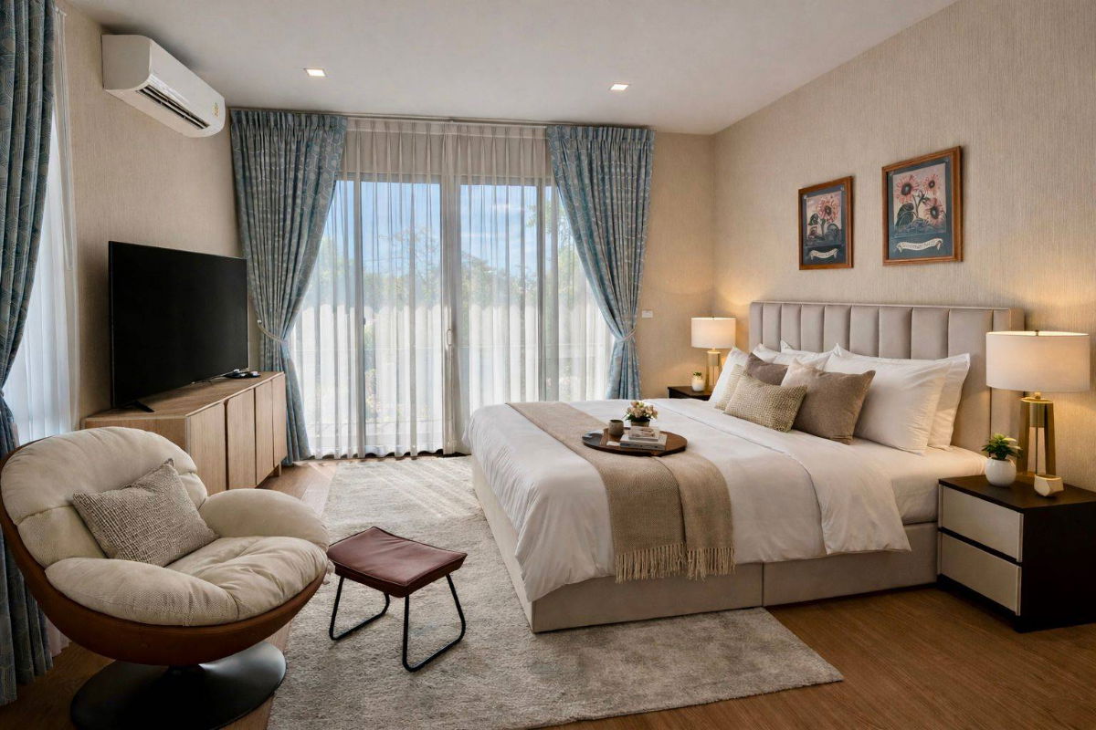 รูป บ้านเดี่ยว หมู่บ้าน สัมมากร รังสิต คลอง 7 เช่า / ขาย - รูปที่ 7/10