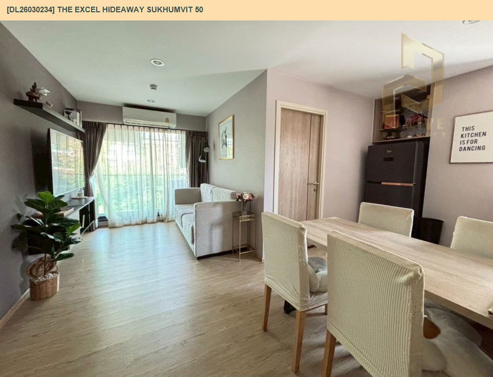 รูป DL26030234 ให้เช่าคอนโด ดิ เอ็กซ์เซล ไฮด์ อะเวย์ สุขุมวิท 50 (The Excel Hideaway Sukhumvit 50) ใกล้ BTS อ่อนนุช พร้อมเข้าอยู่ โทรด่วน 0614453194 LineID @162cjixi - รูปที่ 2/6