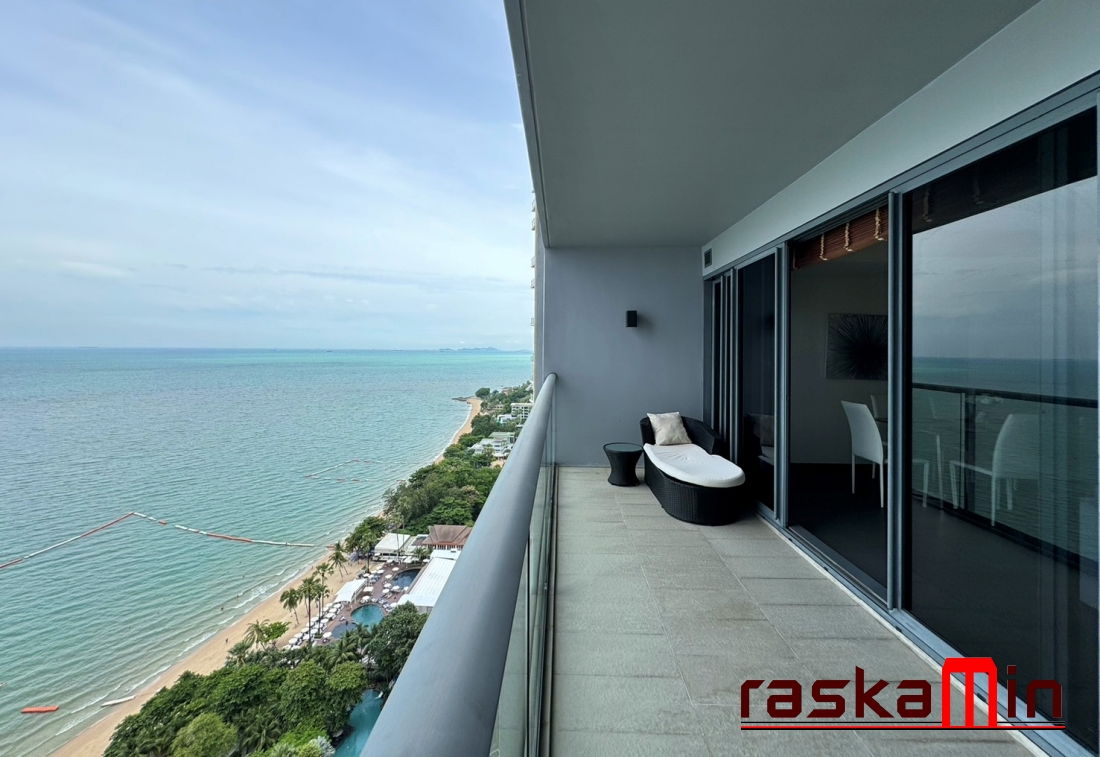 รูป FQ🗺️KT0255📲LineID @556ryccg🏖️2ห้องนอน 100ตรม ตึก A ชั้นสูง พร้อมเฟอร์นิเจอร์🌊วิวทะเล🏄♂️Zire Wongamat ซายร์ วงศ์อมาตย์ พัทยา - รูปที่ 4/11