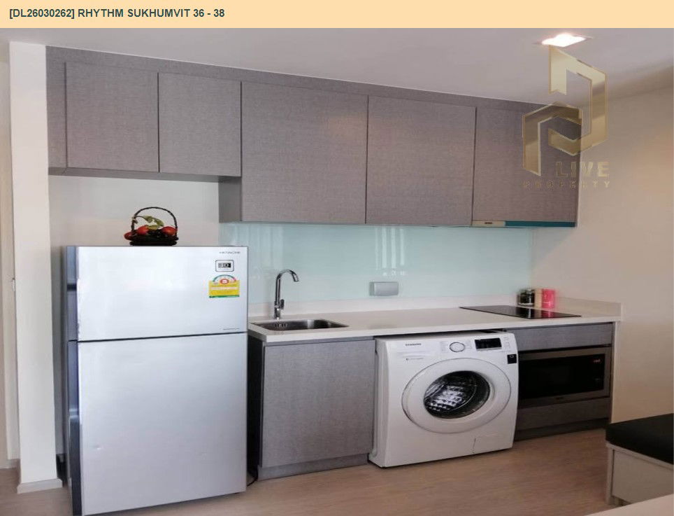 รูป DL26030262 ให้เช่าคอนโด ริทึ่ม สุขุมวิท 36 - 38 (Rhythm Sukhumvit 36 - 38) ใกล้ BTS ทองหล่อ พร้อมเข้าอยู่ โทรด่วน 0653619502 LineID @897iyzll - รูปที่ 7/9