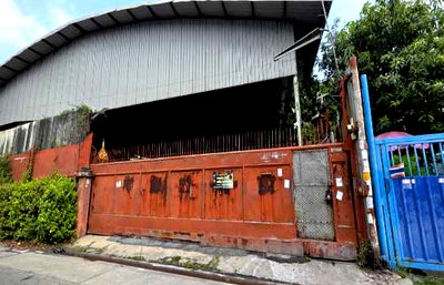 โรงงาน สมุทรปราการ : ขาย โกดัง 1 ไร่ 1 งาน 33 ตร.ว. สุขสวัสดิ์ ซ.76 ใกล้ ถ.กาญจนาภิเษก ทำเลดี ผังม่วงเข้ม