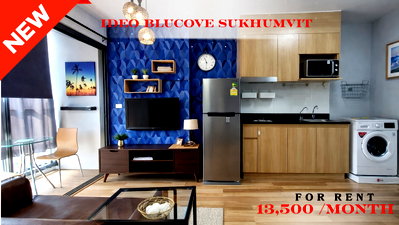 คอนโดให้เช่า : 🍀🍀 Fully furnished💝 ให้เช่า📌 ไอดีโอ บลูโคฟ สุขุมวิท (Line: @rent2022) BTS อุดมสุข พร้อมเข้าอยู่ ราคาดี!!🔖A04148