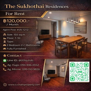 รูปภาพ 💥For rent 🏬 The Sukhothai Residences (เดอะ สุโขทัย เรสซิเดนซ์) 🏬JA-1212