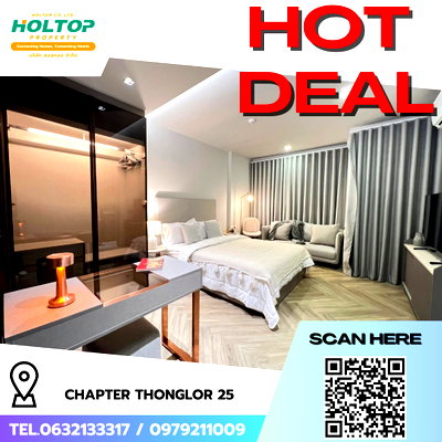 คอนโดให้เช่า : #R9560 🎉 080369 ให้เช่าคอนโด Chapter Thonglor 25