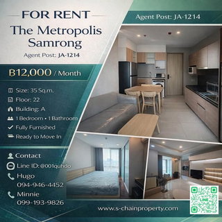 รูปภาพ 📣 FOR RENT 🏢 The Metropolis Samrong Interchange 🏢 JA-1214
