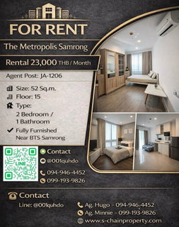 รูปภาพ 📣 FOR RENT 🏢 The Metropolis Samrong Interchange 🏢 JA-1206