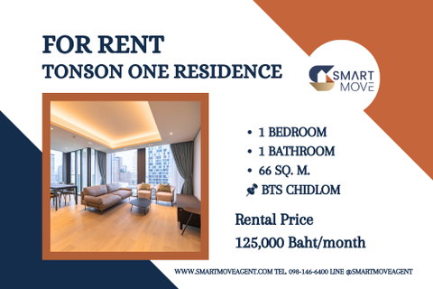 รูปภาพ Rent ! Pet Friendly, high floor, Good location, Private elevator !! Code C20231000439.Tonson One Residence, 1 bed, 1 bath, furnished, ready to move in