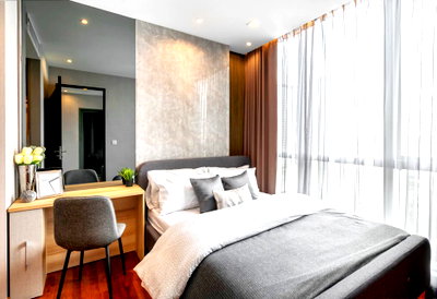Condos for rent : 1 Bed Large Room  High Fl. 25+ Private Lift Fully furnished Good Location Close To BTS Ratchathewi @   Wish Signature Midtown Siam