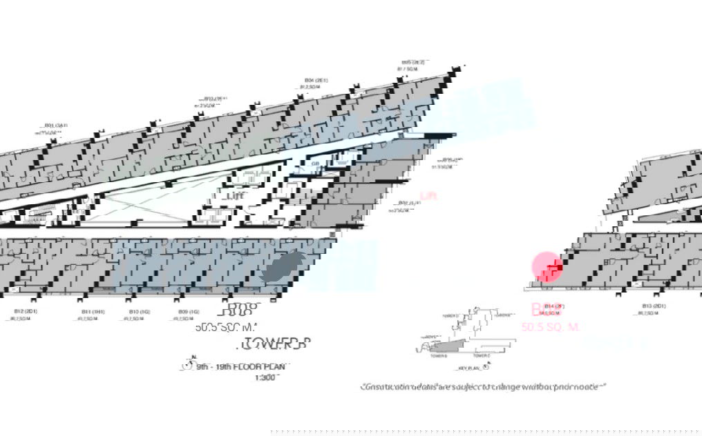 รูป ขาย วันเวลา ณ เจ้าพระยา อาคาร B ชั้น 11 ทิศใต้ ห้องมุม - รูปที่ 1/5