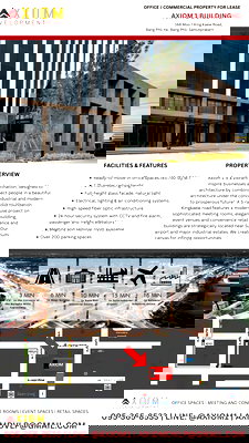 เช่าสำนักงาน นิคมบางปู : ให้เช่าสำนักงาน ออฟฟิศ บนอาคาร Axiom 1 – ใกล้สนามบินสุวรรณภูมิ