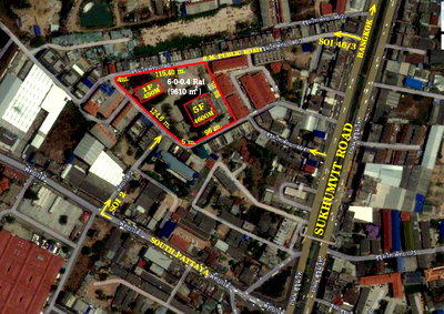 ที่ดิน หนองปรือ ชลบุรี : ขายที่ดิน 6 ไร่ พัทยาใต้ ซอย 2 หรือสุขุมวิท 46/3 เหมาะทำคอนโด โรงแรม 8 ชั้น ตรว.ละ 80,000 บาท