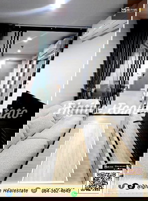 Condos for rent Rattanathibet Road : A69-018 Condo for Rent The Crystal Bliss @ Rattanathibet, 30 sq m, with washing machine, Soi Rewadee, Beautiful and Fully Furnished ✨