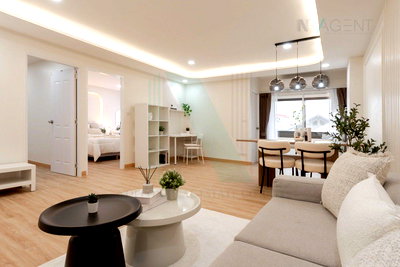 คอนโด ซอยอ่อนนุช (สุขุมวิท 77) : ขายคอนโด อัญชัน คอนโดมิเนียม อาคาร 1 ชั้น 2 2 ห้องนอน ขนาด 64 ตรม ใกล้ 𝗠𝗥𝗧 ศรีนุช