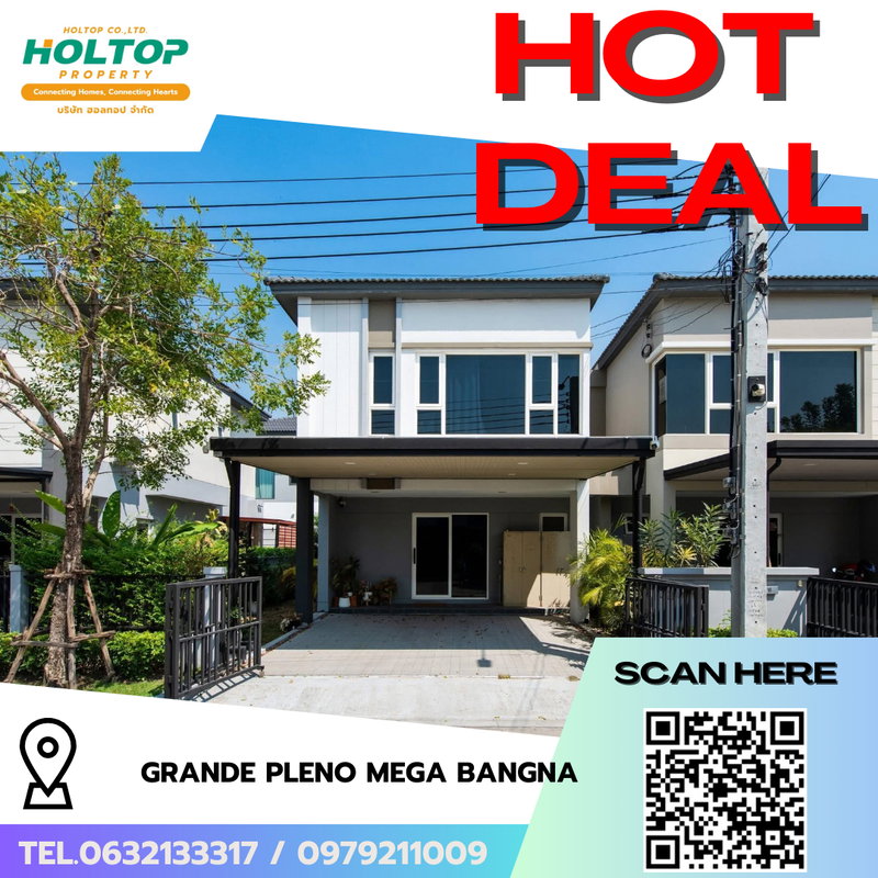 บ้านเดี่ยวให้เช่า : #R9578🎉 090369 ให้เช่าบ้าน Grande Pleno Mega Bangna (รหัสเดิม R8352)