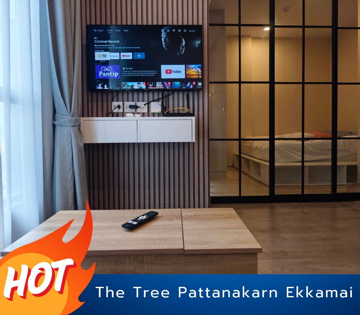 [ให้เช่า] ✨ The tree pattanakarn ekkamai ใกล้ APL รามคำแหง  ✨ห้องสวย เฟอร์นิเจอร์ครบ  //สอบถามเพิ่มเติมที่ LineID: @promptyou1