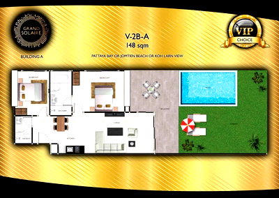 ขายคอนโด : Grand Solaire Private Pool 50th fl. FQ