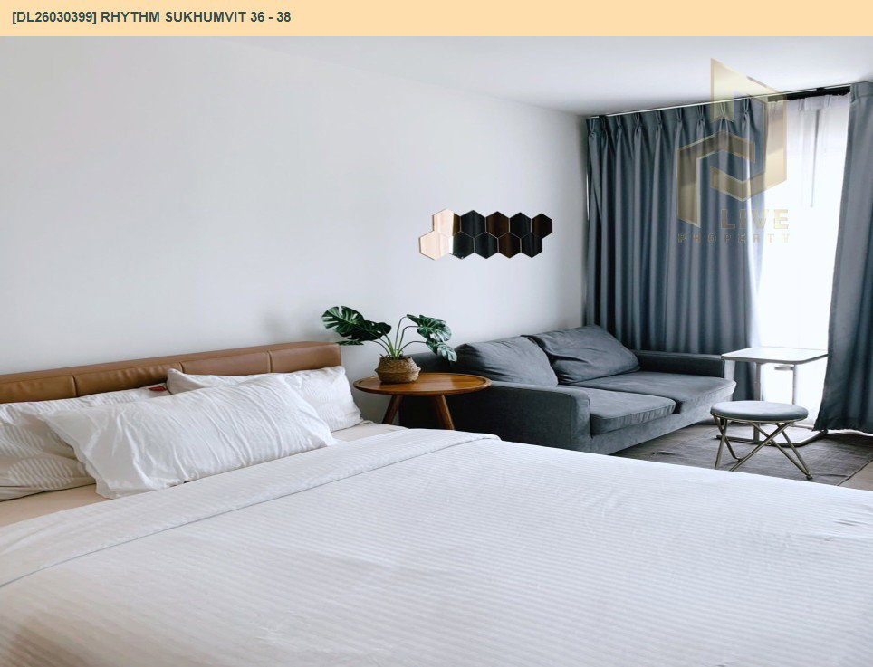 รูป DL26030399 ให้เช่าคอนโด ริทึ่ม สุขุมวิท 36 - 38 (Rhythm Sukhumvit 36 - 38) ใกล้ BTS ทองหล่อ พร้อมเข้าอยู่ โทรด่วน 0614453194 LineID @162cjixi - รูปที่ 4/11