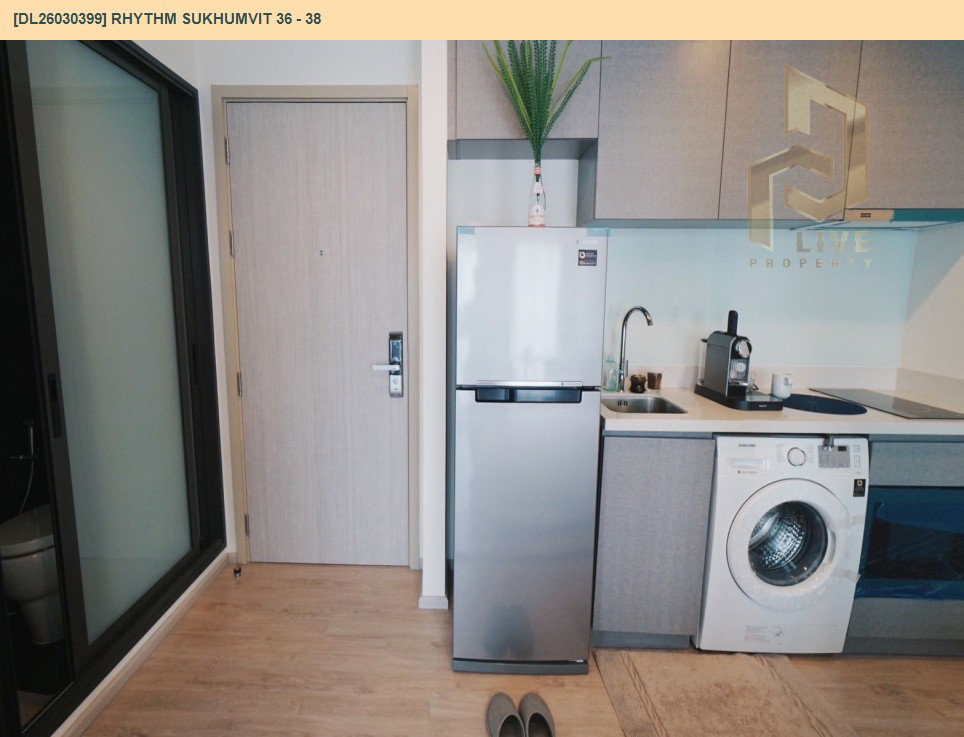 รูป DL26030399 ให้เช่าคอนโด ริทึ่ม สุขุมวิท 36 - 38 (Rhythm Sukhumvit 36 - 38) ใกล้ BTS ทองหล่อ พร้อมเข้าอยู่ โทรด่วน 0614453194 LineID @162cjixi - รูปที่ 8/11