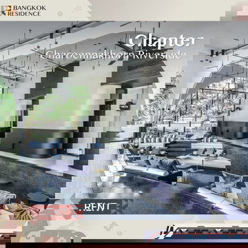  One of the best 2-br layouts 🌃 @ Chapter Charoennakhorn-Riverside 🌊 stunning river view 