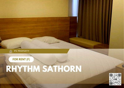 คอนโดให้เช่า : ให้เช่า 📍 Rhythm Sathorn 📍 เฟอร์นิเจอร์ และ เครื่องใช้ไฟฟ้าครบ ใกล้ BTS สุรศักดิ์