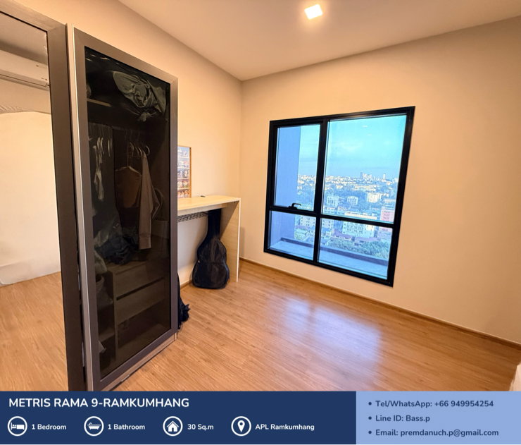 รูป [For Sale] *ห้องมุม* Metris Rama 9 - Ramkumhang คอนโด Pet Friendly ใกล้ AirportLink รามคำแหง 🐾   - รูปที่ 9/25