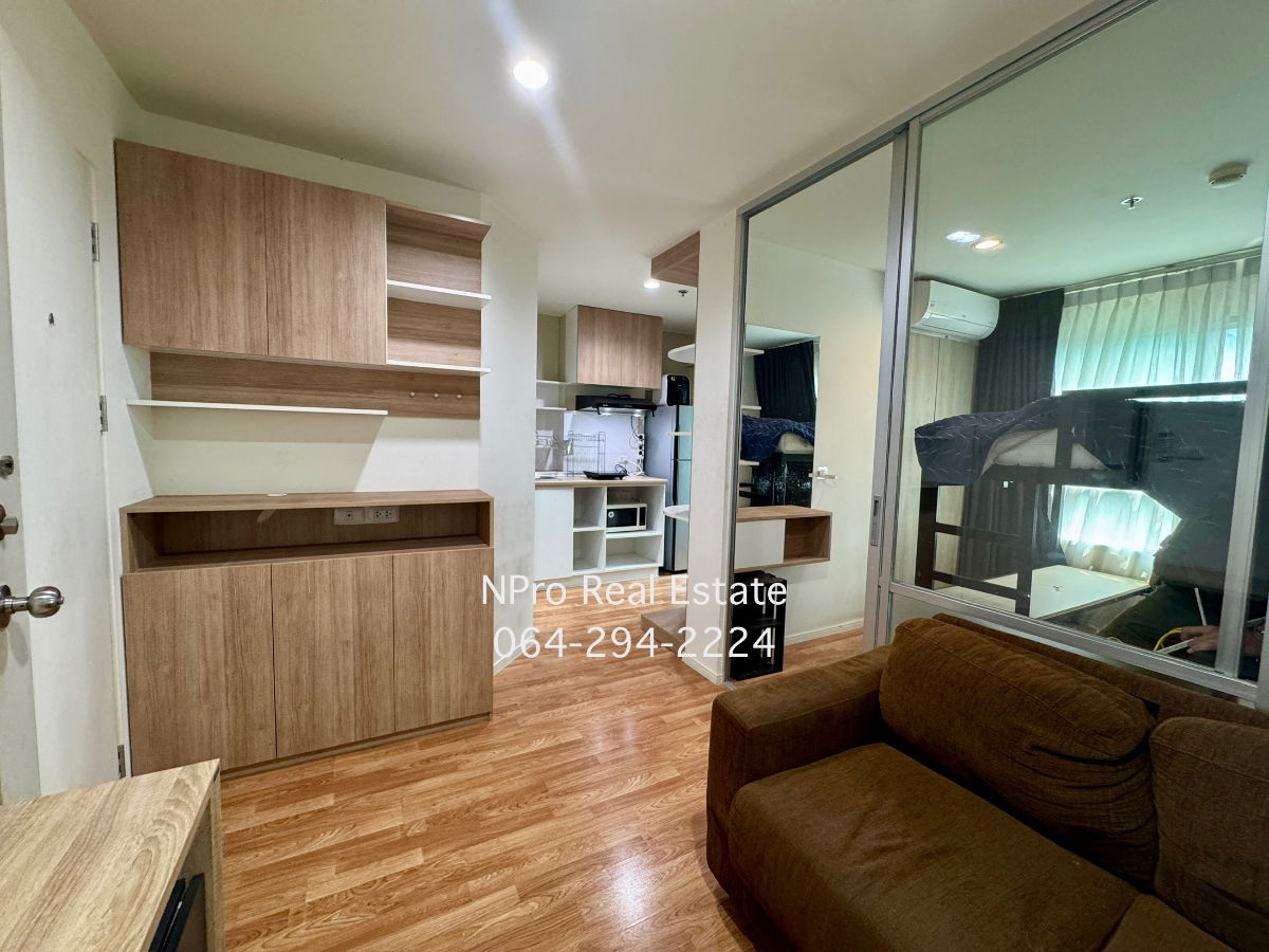 รูป 🔥🔥ให้เช่าคอนโด ลุมพินี พาร์ค นวมินทร์-ศรีบูรพา เฟอร์บิ้วอินท์ทั้งห้อง พร้อมเครื่องใช้ไฟฟ้าครบ โทร 064-2942224 - รูปที่ 1/11