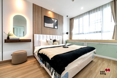 Condos for sale MRT Phra Ram 9 : Tc green rama 9 condo for Sale large unit north balcony