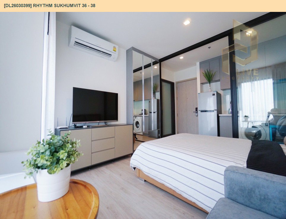 รูป DL26030399 ให้เช่าคอนโด ริทึ่ม สุขุมวิท 36 - 38 (Rhythm Sukhumvit 36 - 38) ใกล้ BTS ทองหล่อ พร้อมเข้าอยู่ โทรด่วน 0614453194 LineID @162cjixi - รูปที่ 9/11