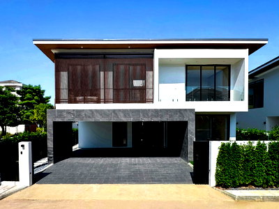 Houses for sale ม.นานาชาติแสตมฟอร์ด : R071 🏡✨ Resort-style detached house in EDEN Srinakarin – Suanluang project, near Mega Bangna, only 21.9 million baht.