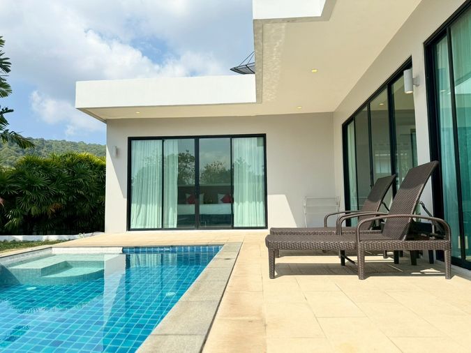 🏝️ ให้เช่าวิลล่าพร้อมสระส่วนตัว ฉลอง ใกล้ Big Buddha 2 ห้องนอน