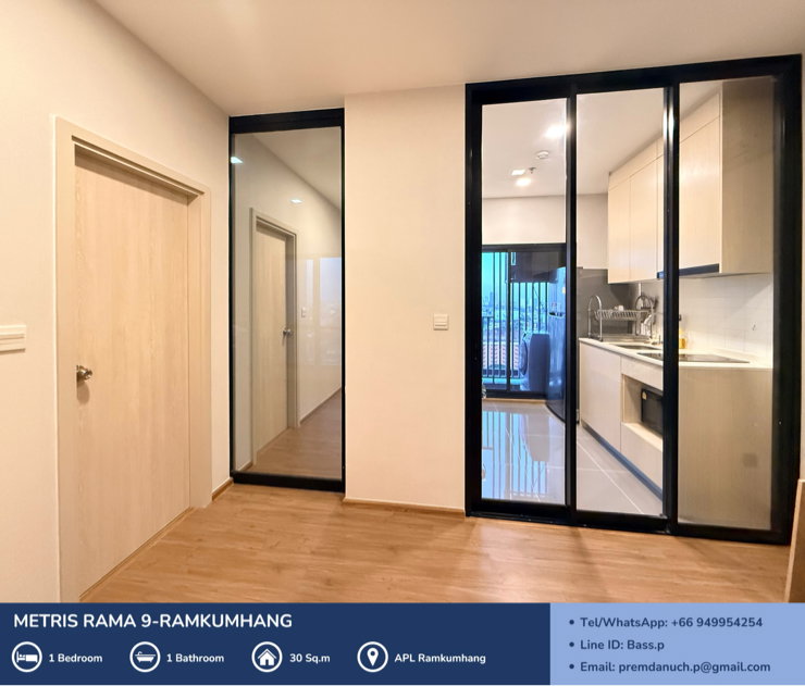 รูป [For Sale] *ห้องมุม* Metris Rama 9 - Ramkumhang คอนโด Pet Friendly ใกล้ AirportLink รามคำแหง 🐾   - รูปที่ 8/25