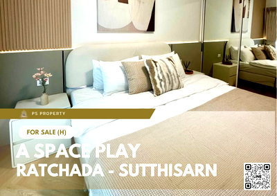 ขายคอนโด : ขายด่วน 📍 A Space Play Ratchada - Sutthisarn 📍 วิวสระว่ายน้ำ รีโนเวทใหม่หมด ใกล้ MRT สุทธิสาร