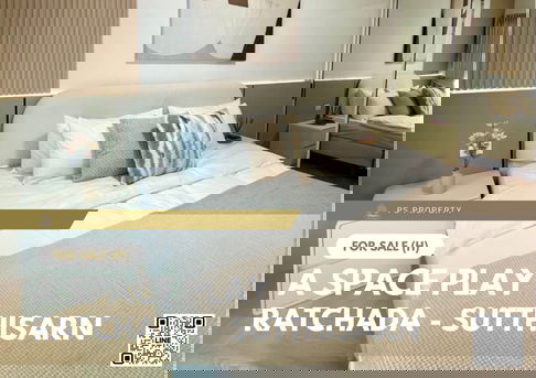 Urgent Sale 📍 A Space Play Ratchada - Sutthisarn 📍 Pool view, completely renovated, near MRT Sutthisarn.