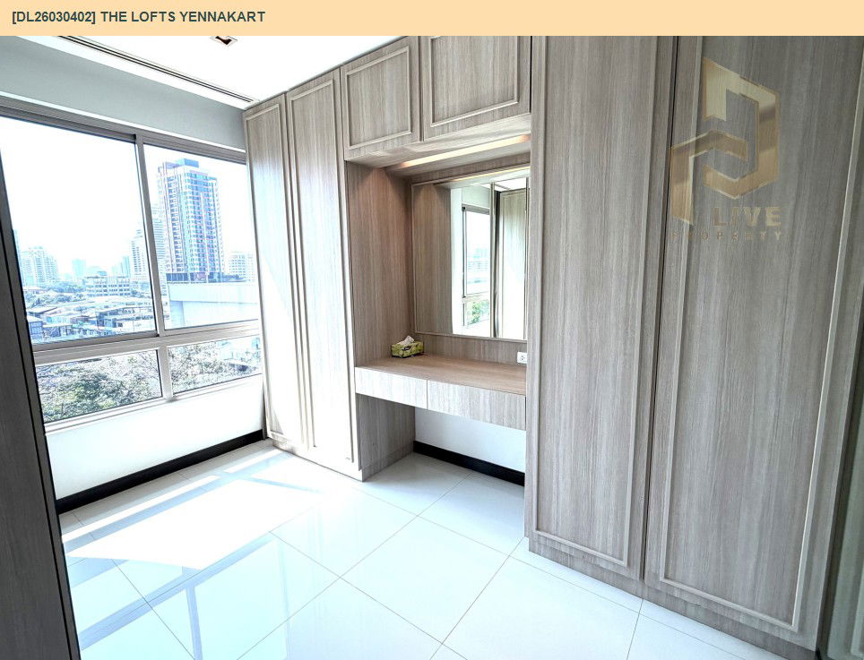 รูป DL26030402 ให้เช่าคอนโด เดอะ ล็อฟท์-เย็นอากาศ (The Lofts Yennakart) ใกล้ - พร้อมเข้าอยู่ โทรด่วน 0614453194 LineID @162cjixi - รูปที่ 6/11