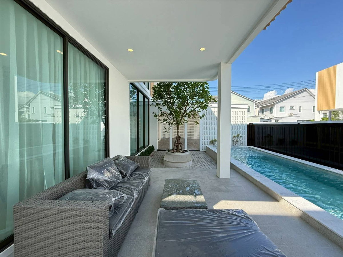 รูป ขายบ้านสร้างใหม่พร้อมเฟอร์ 4 ห้องนอน ใกล้โรงเรียนนานาชาติ เมอริตัน คริสเตียนเยอรมัน หางดง เชียงใหม่ (H372) T.0946511456 - รูปที่ 3/21