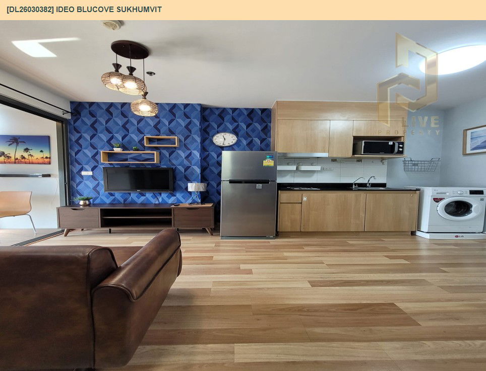 รูป DL26030382 ให้เช่าคอนโด ไอดีโอ บลูโคฟ สุขุมวิท (IDEO Blucove Sukhumvit) ใกล้ BTS อุดมสุข พร้อมเข้าอยู่ โทรด่วน 0653619502 LineID @897iyzll - รูปที่ 4/13